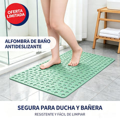🔥🚿Alfombrilla de baño gruesa, absorbente y antideslizante, con ventosas y diseño calado.