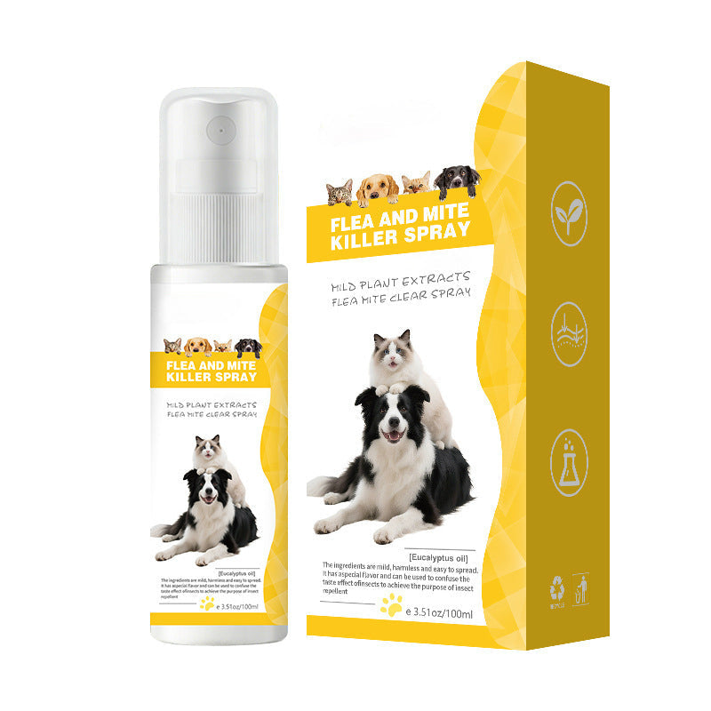 🐾Limpiador de piel suave para mascotas y repelente de insectos en spray.