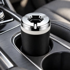 🚗【¡Compra uno, consigue uno gratis!】✨ Cenicero para Coche con Tapa Giratoria | Antiderrame y Estilo Premium | Para Auto, Hogar y Oficina 💨