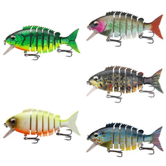🔥【5 pieza】🎣🐟Cebo biomimético multisegmento para peces