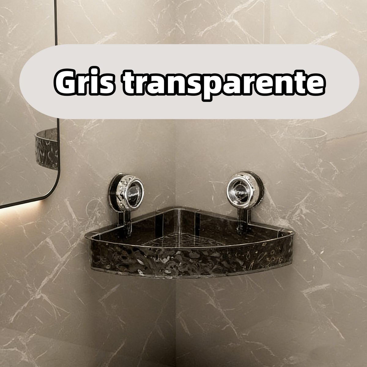 💥【Último día, 50% de descuento】🔥 Estante esquinero para baño con ventosa