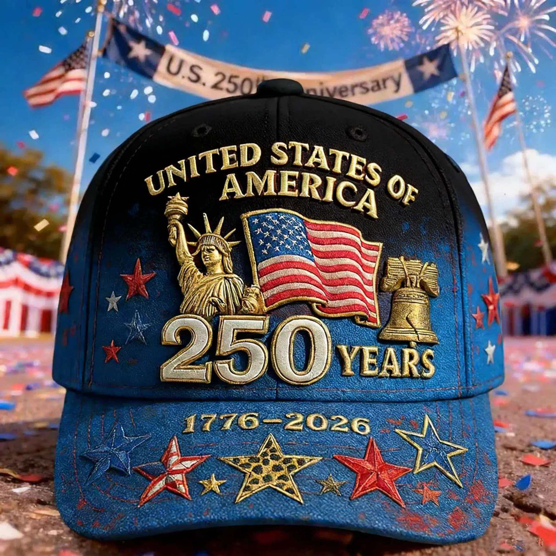 🔥【Compra 1 y llévate 1 gratis】🗽Gorra conmemorativa del aniversario de EE. UU./Gorra de béisbol