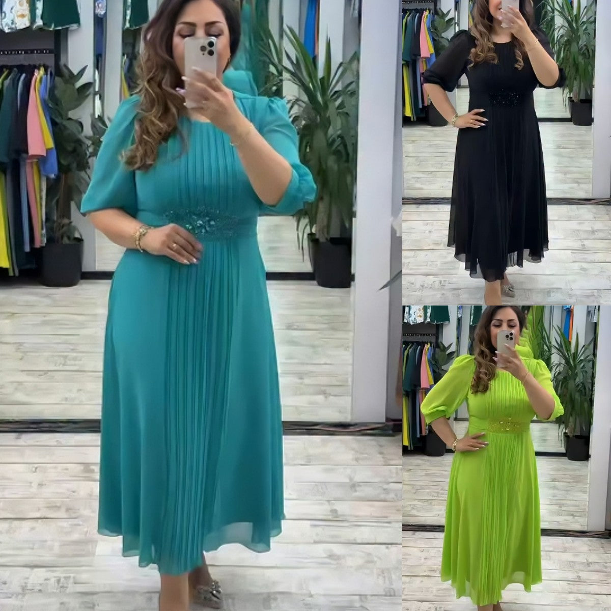 💥👗【S-5XL】Nuevo vestido de moda, diseño clásico, elegante y sencillo.