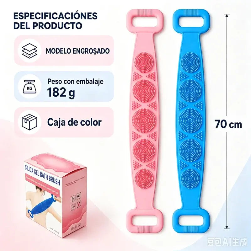 🔥Kupite 1, dobite 1 gratis🔥🛁 Dvostranska silikonska rokavica za kopel – ekstra dolga rokavica za enostavno čiščenje telesa