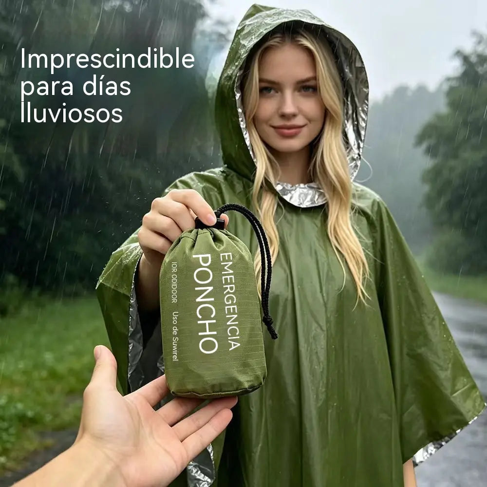 Impermeable de primeros auxilios para exteriores, para acampar, protección contra la hipotermia en la naturaleza, impermeable de emergencia para supervivencia, ropa de abrigo.