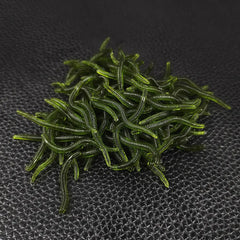 📢📢¡50% de descuento! 【Paquete de 100】⏰ Cebo suave realista con forma de lombriz de tierra, cebo artificial con sabor a camarón, apto para uso en agua dulce y salada.