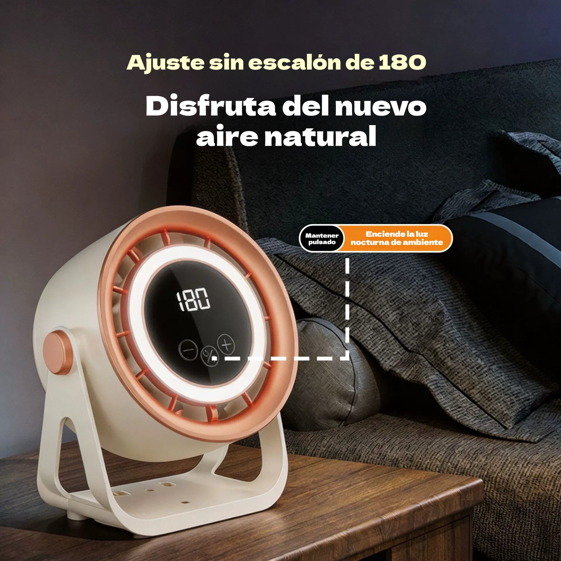 ✨✨Nuevo mini ventilador portátil recargable multifuncional para exteriores