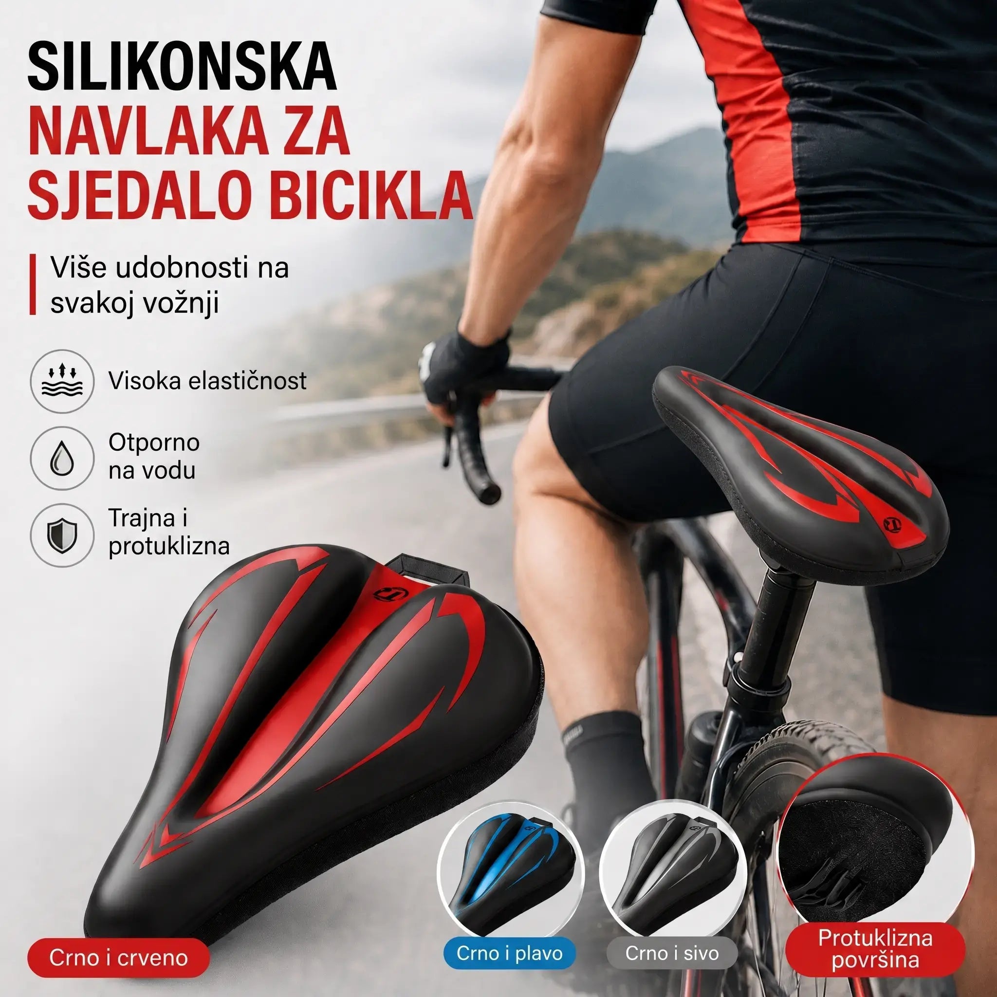 🚲Funda para sillín de bicicleta de montaña, fabricada en cuero de silicona grueso e impermeable, ultrasuave.