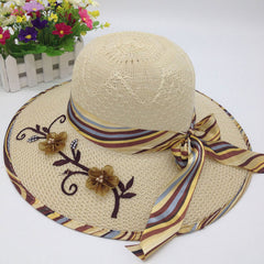 🔥¡Disfruta de un 50% de descuento!🌞👒 Sombrero plegable de ala ancha para mujer con protección solar.