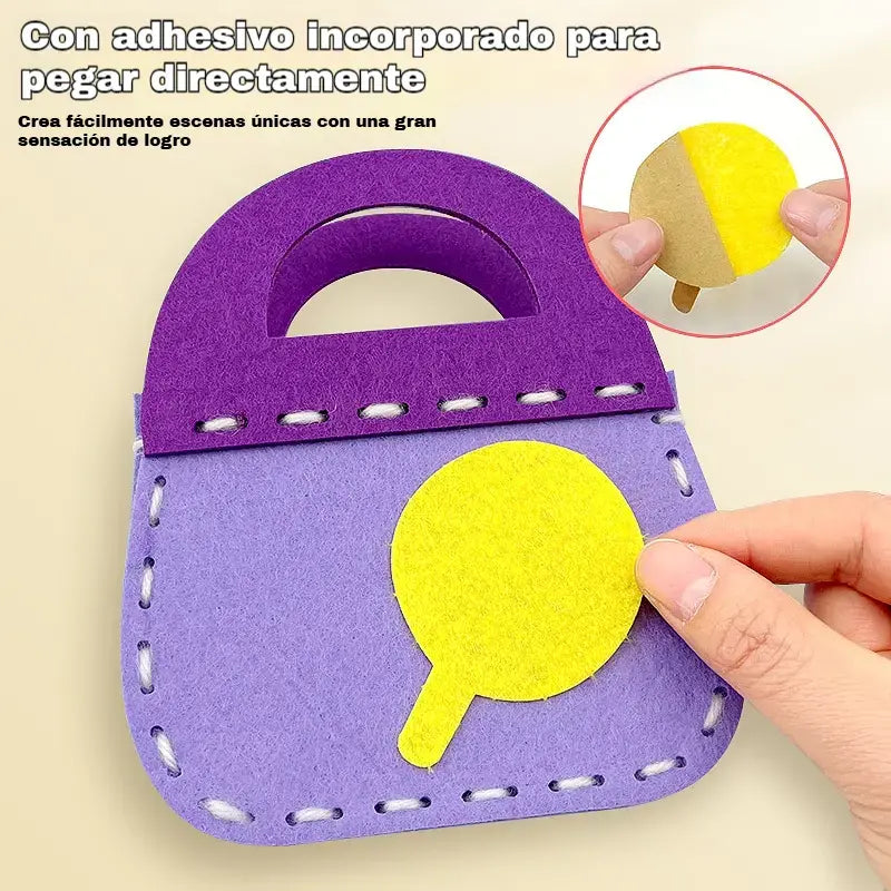 🔥【4 piezas/8 piezas】🥰Bolsos infantiles hechos a mano no tejidos DIY, el mejor regalo para los niños🎁