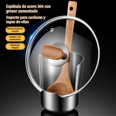 🍳【Compra 1 y llévate 1 gratis】🔪 Organizador multifuncional de acero inoxidable 304 para utensilios de cocina – soporte para tapas, espátulas, cucharas y tablas de cortar ✨🧑‍🍳