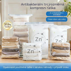 🧳【Sada 5 kusů】💨 Velký, stlačitelný vakuový úložný sáček: není potřeba pumpička, nepropustný a ideální pro úsporu místa v kufrech i doma ✈️