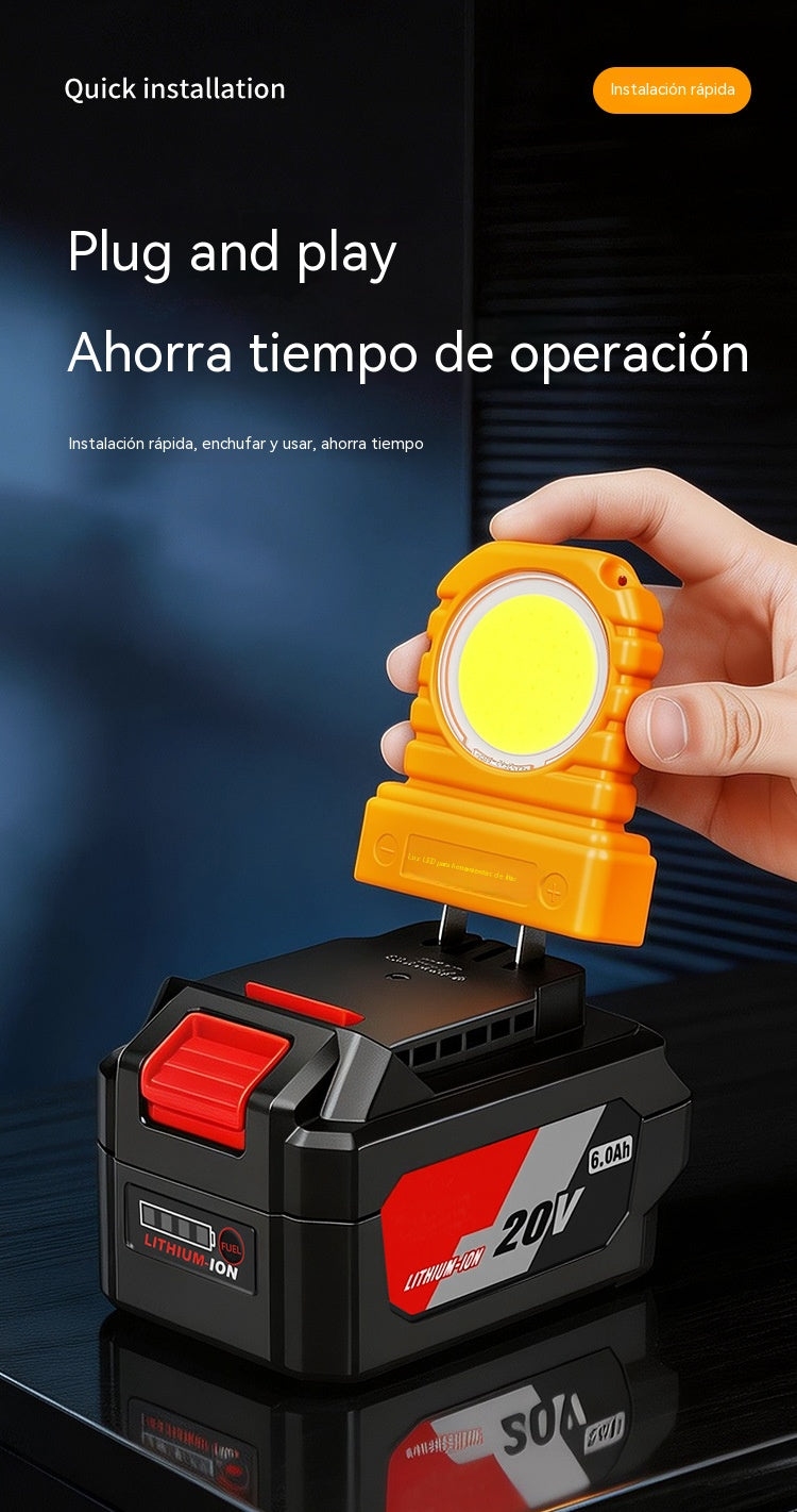 3 unidades 26€-- Luz LED de uso general compatible con varios tipos de baterías de litio.