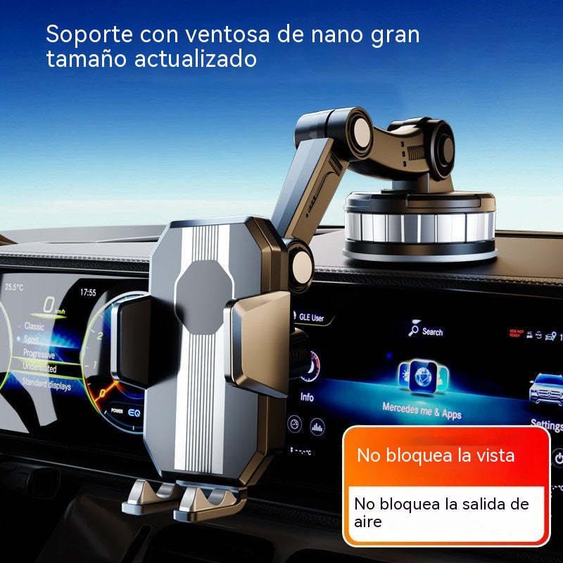 ✨🚗 Soporte para móvil de coche ventosa mejorada, brazo giratorio sin obstruir el parabrisas
