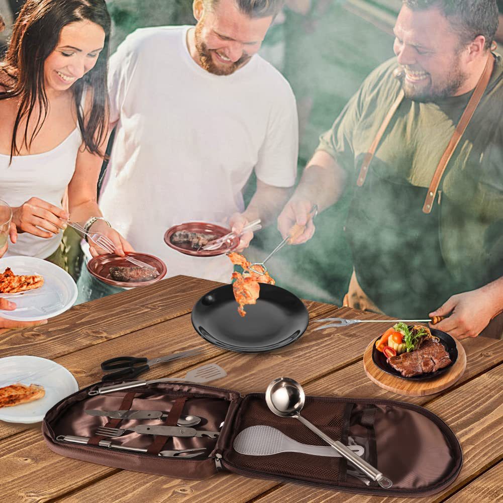 Bolsa de almacenamiento portátil para utensilios de cocina de exterior