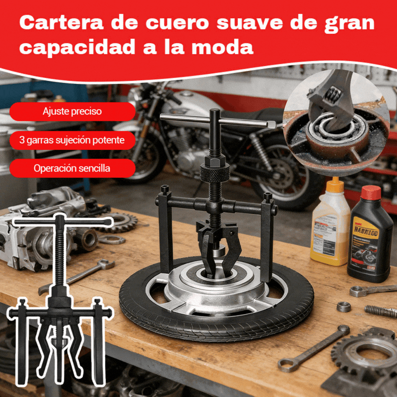 🛠️Extractor de cojinetes con orificio interior de tres garras, de doble propósito para extractor de neumáticos de triciclo y motocicleta, herramienta de desmontaje y mantenimiento