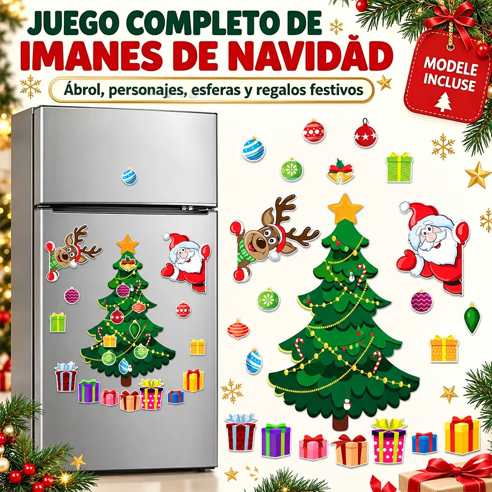 🎄🧲 Imán de PVC Árbol de Navidad para Nevera, Coche y Garaje | Decoración Reutilizable sin Adhesivo ✨