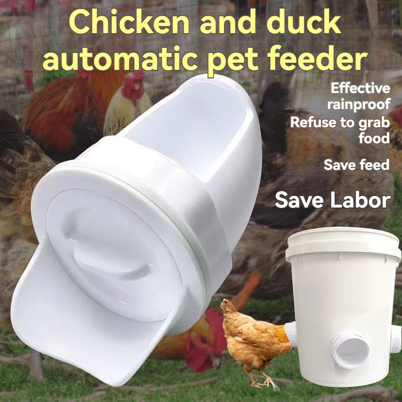 🐓【Puncher + 15 Comederos】Comedero automático para pollos, patos y gansos