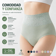 【Juego de 3 piezas】 Nuevos calzoncillos antibacterianos 100 % algodón para mujer