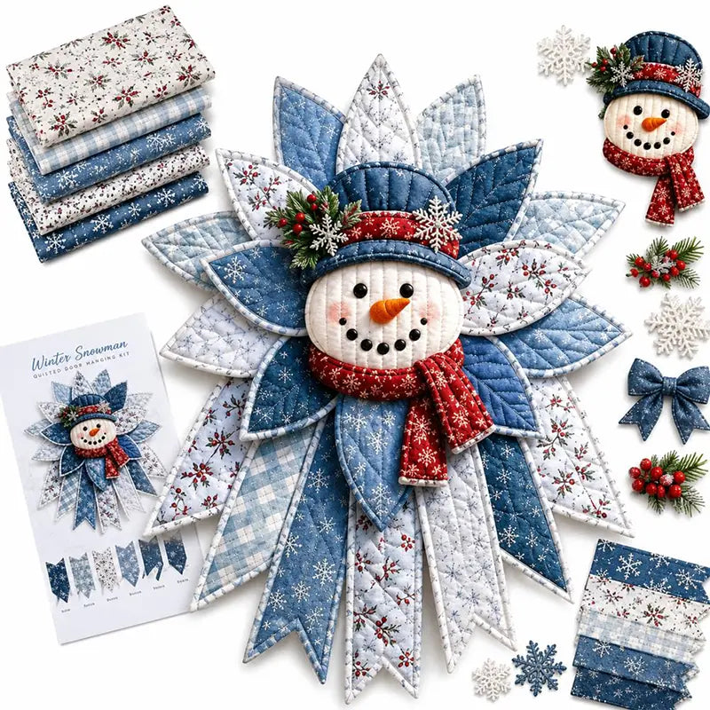 🎇🎄Set za šivanje prošivenih božićnih ukrasa za vrata (7 dizajna)