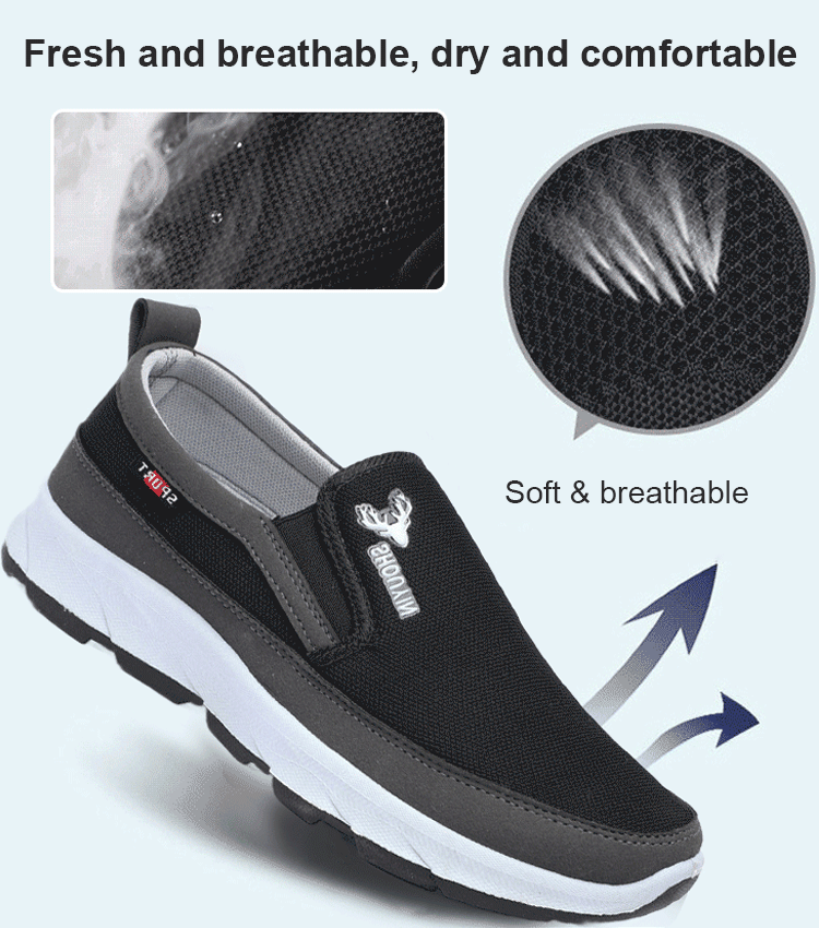 🔥Nueva llegada de primavera] Mocasines de lona antideslizantes para hombre