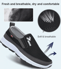 🔥Nueva llegada de primavera] Mocasines de lona antideslizantes para hombre