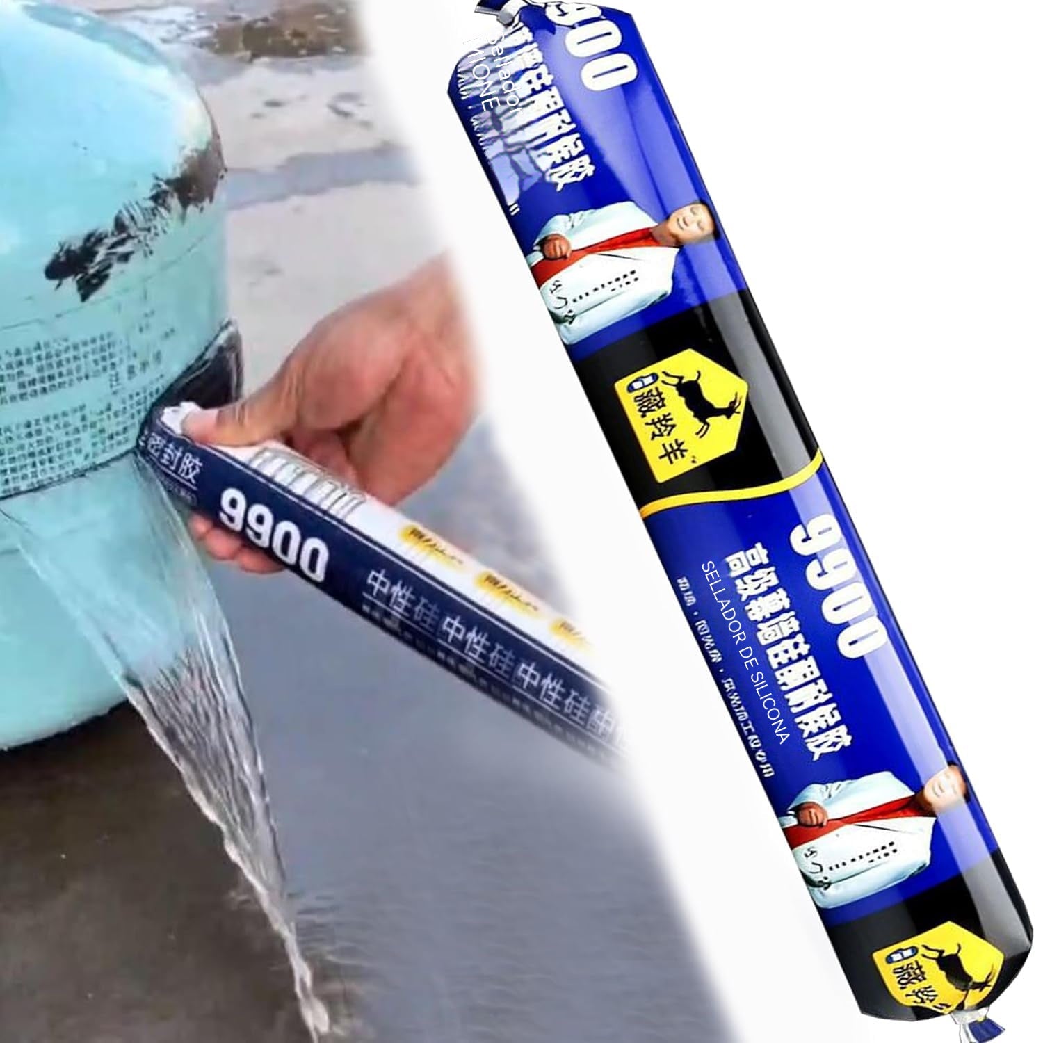 Sellador de silicona impermeable para reparación de techos y fugas.