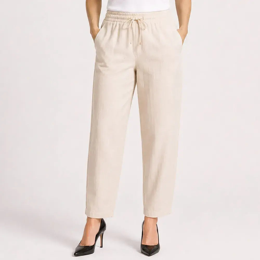 😍💕【40-120 kg】Pantalones casuales para mujer de algodón y lino