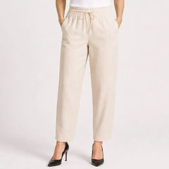 😍💕【40-120 kg】Pantalones casuales para mujer de algodón y lino