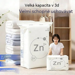 🧳【Sada 5 kusů】💨 Velký, stlačitelný vakuový úložný sáček: není potřeba pumpička, nepropustný a ideální pro úsporu místa v kufrech i doma ✈️