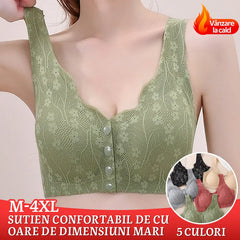 😍【Paquete de 5 Piezas】Sujetador Inalámbrico para Mujer con Botón Frontal ❤️【40-100kg】