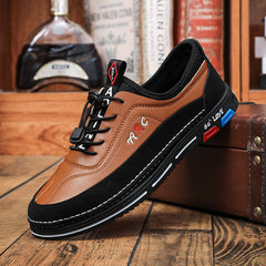 💯🔥【39-48】🔥Los zapatos de negocios casuales para hombre están hechos de cuero impermeable y resistente a las manchas con una suela suave para un uso cómodo.