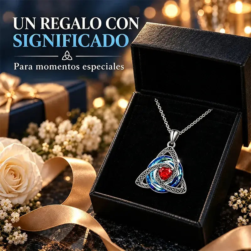 💎✨ Collar con 12 Piedras de Nacimiento y Nudo Celta | Colgante Elegante de Alta Gama para Mujer 🔮