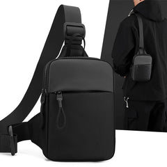 Minibolso de pecho para hombre, sencillo y elegante.