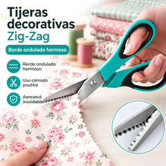 🔥✂️ Tijeras dentadas profesionales - Tijeras de tela afiladas y dentadas