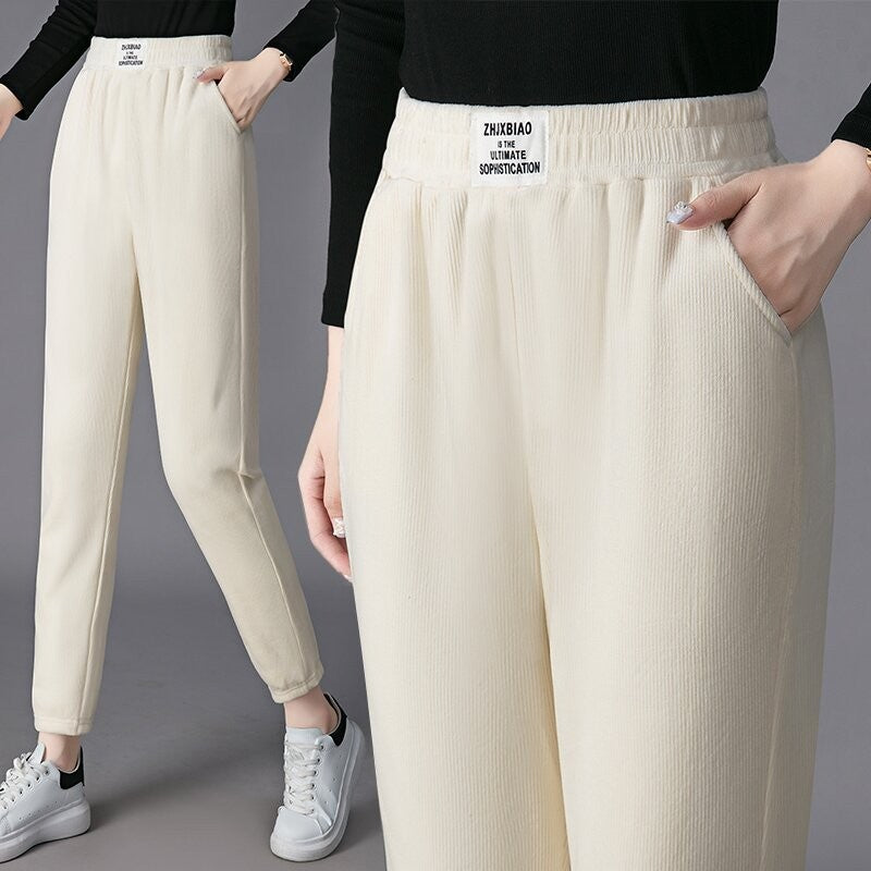 【💥Oferta especial💥】【M-3XL】Pantalones casuales de punto elástico para mujer nuevos
