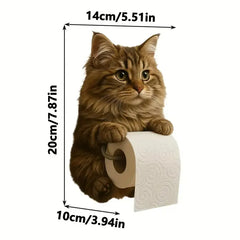 💥 50 % de descuento: ¡último día! 🐱 Adorable portarrollos de papel higiénico con estampado de gatos.