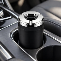 🚗【¡Compra uno, consigue uno gratis!】✨ Cenicero para Coche con Tapa Giratoria | Antiderrame y Estilo Premium | Para Auto, Hogar y Oficina 💨