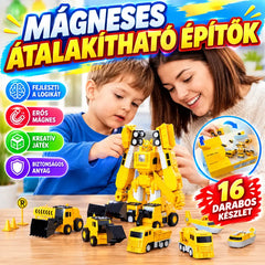 🎉【50% OFF】🧲【16 db】Mágneses építőkockák – Transformers oktatójátékok 🤖🧩