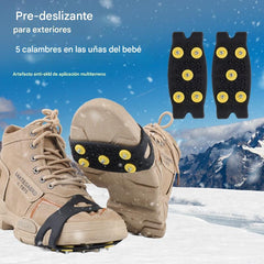 ❄️¡Compra 1 y llévate 1 gratis! 🔥Polainas de crampones antideslizantes invisibles de cinco dientes, adecuadas para caminar en la nieve en invierno, montañismo, escalada en roca y actividades en hielo.
