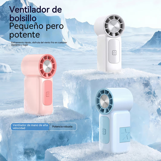 ☀️¡Imprescindible para el verano! Mini ventilador portátil ligero, de alta velocidad y larga vida útil. 🔋Compatible con carga USB.