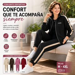 🔥【50% de descuento】🔥【M-5XL】【Chaqueta + Pantalones】😍 Nuevo conjunto deportivo casual de otoño, tallas grandes