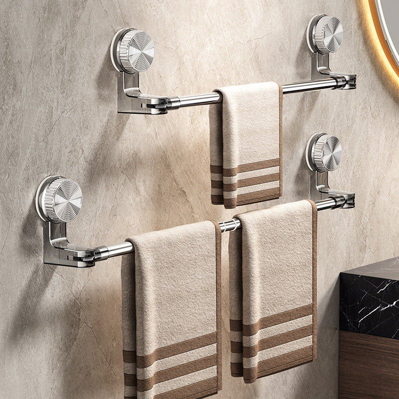 ✨🚿Diseño ligero y sin perforaciones —Toallero retráctil con ventosa