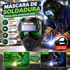Casco de soldadura totalmente automático con cambio de luz y máscara protectora montada en la cabeza para soldadores