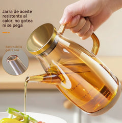 🏠🍴【600ml】Botella dispensadora de aceite con boquilla antigoteo