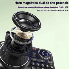 🎁【Oferta por tiempo limitado】Reproductor de música con radio Bluetooth portátil, puede insertar tarjetas y unidades flash USB