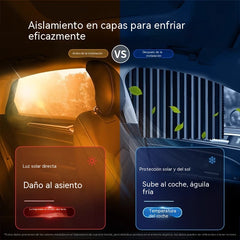 🔥【Juego de 4 piezas】🚗✨Cortina parasol con riel deslizante para ventana de coche y aislamiento térmico