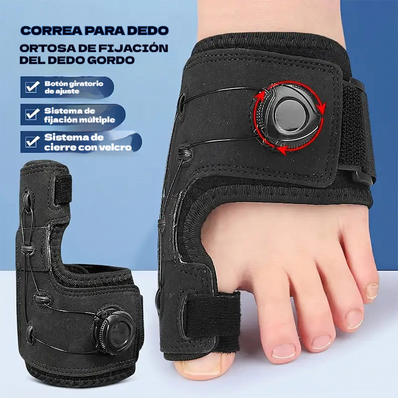 【2 unidades】Corrector de dedos profesional con perilla ajustable, férula de fijación y separador de dedos, alivio del dolor, tamaño universal