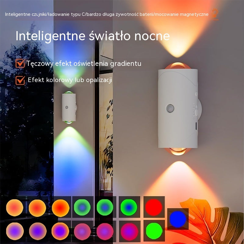 🌙✨ Inteligentna lampka nocna RGB z czujnikiem – oświetl swój dom bez wysiłku