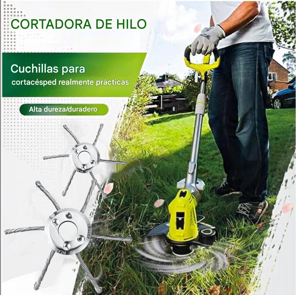 🔥Compra 1 y llévate 1 gratis（ 2 piezas）🥳💥✨Cuchilla para cortacésped: reemplazo rápido y sencillo sin herramientas, universalmente compatible. 🛠️✅